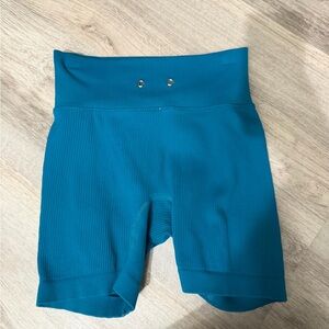 Teal Women's Ribbed Shorts
